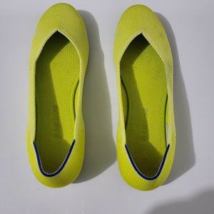 Neon yellow Rothys flats